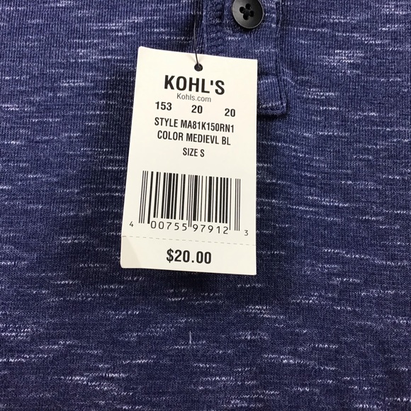 Men’s,3 button neck tee. - Picture 3 of 4